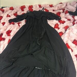 Elegant Black Off-Shoulder Dress